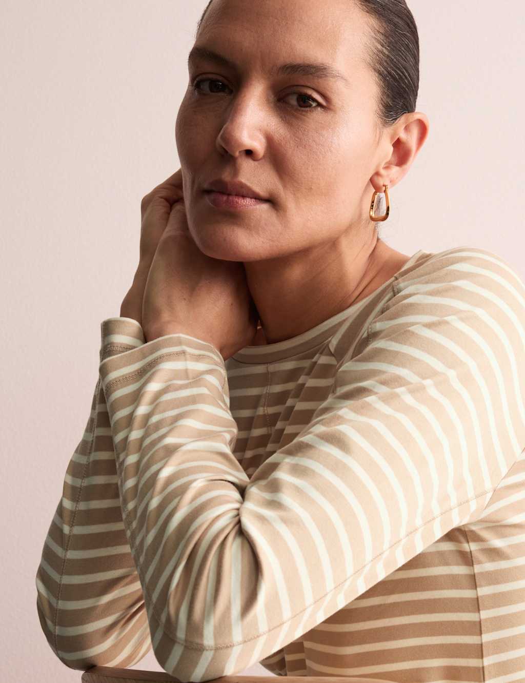 Pure Cotton Striped Top