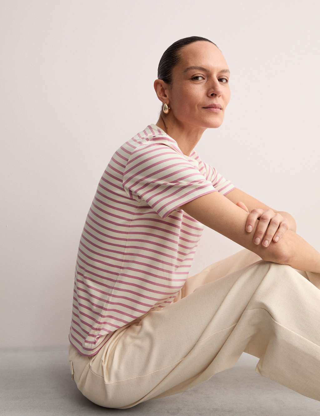 Pure Cotton Striped T-Shirt
