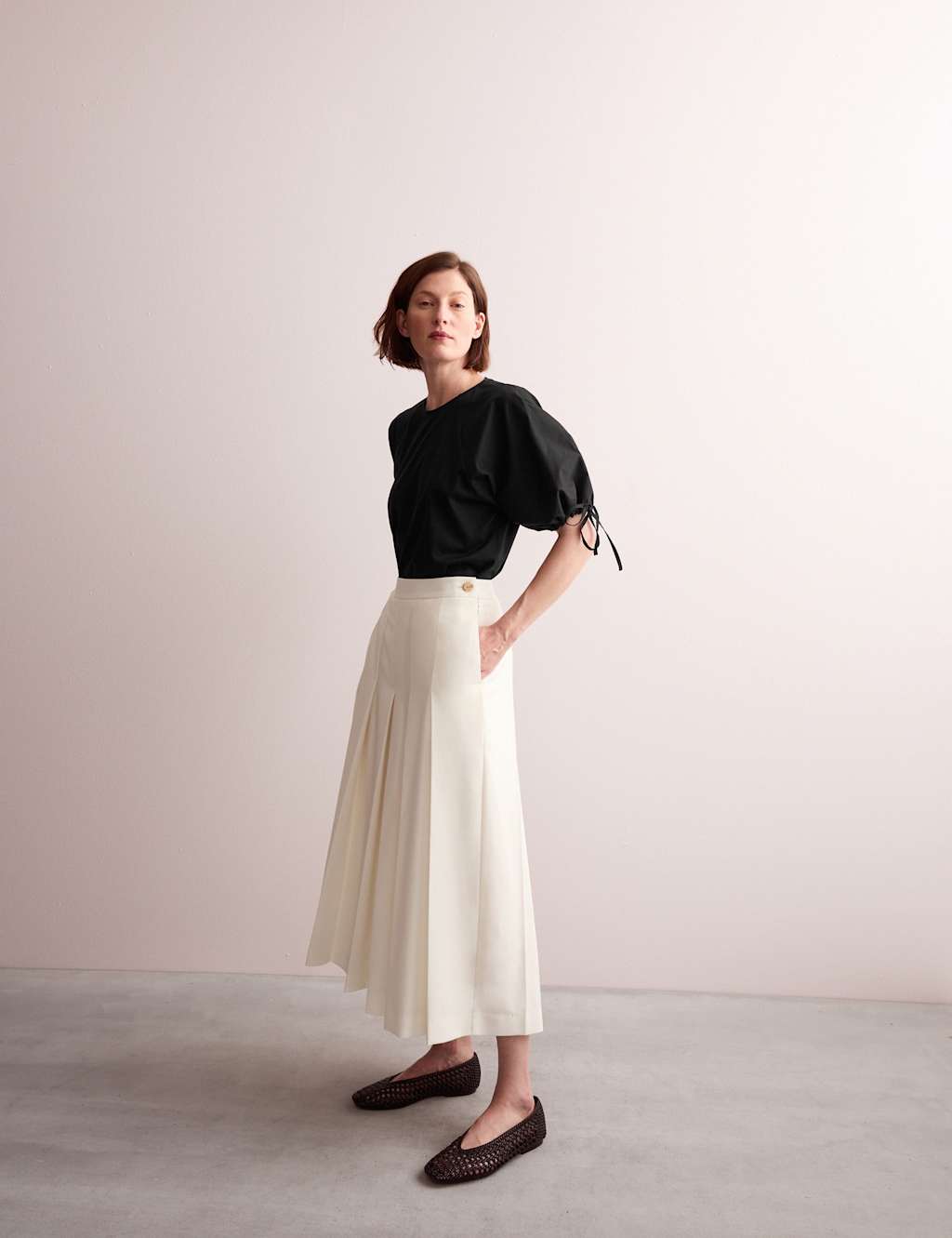 Pure Cotton Crew Neck Relaxed Top