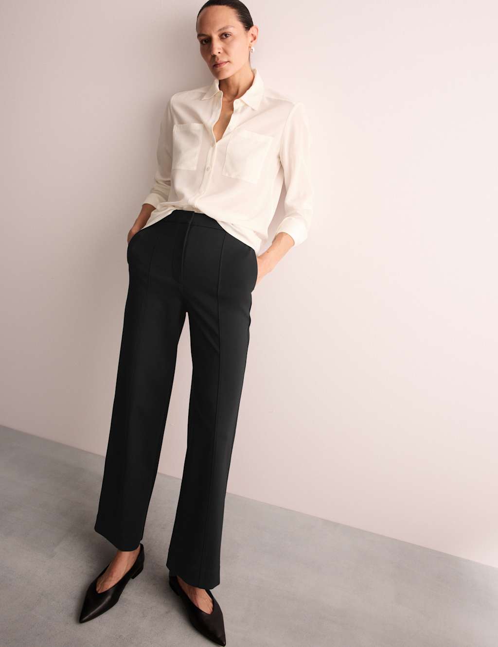 Jersey Wide Leg Trousers