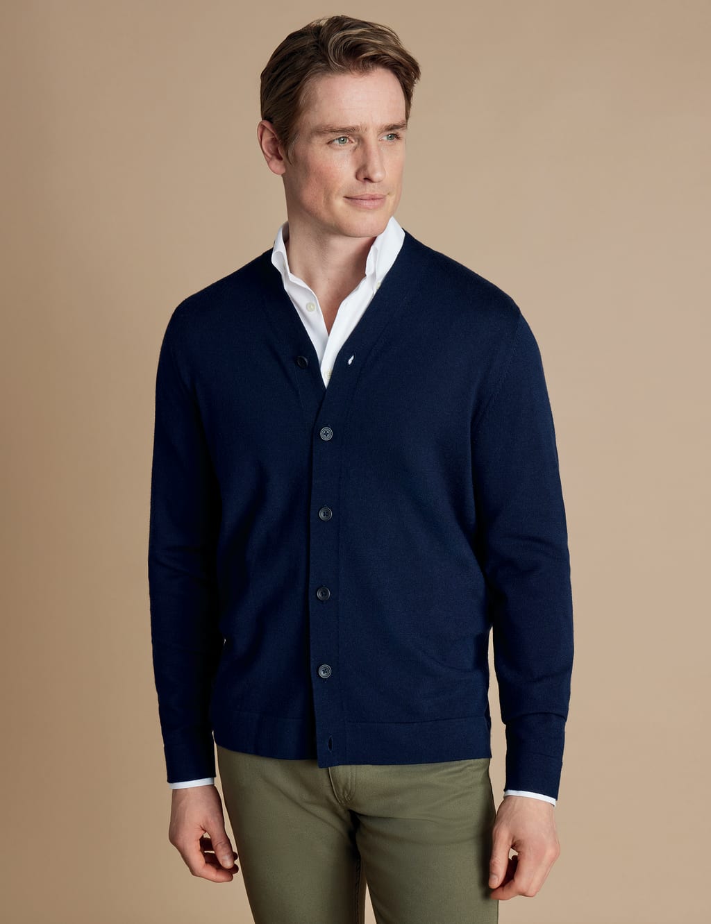 Pure Merino Wool V-Neck Cardigan