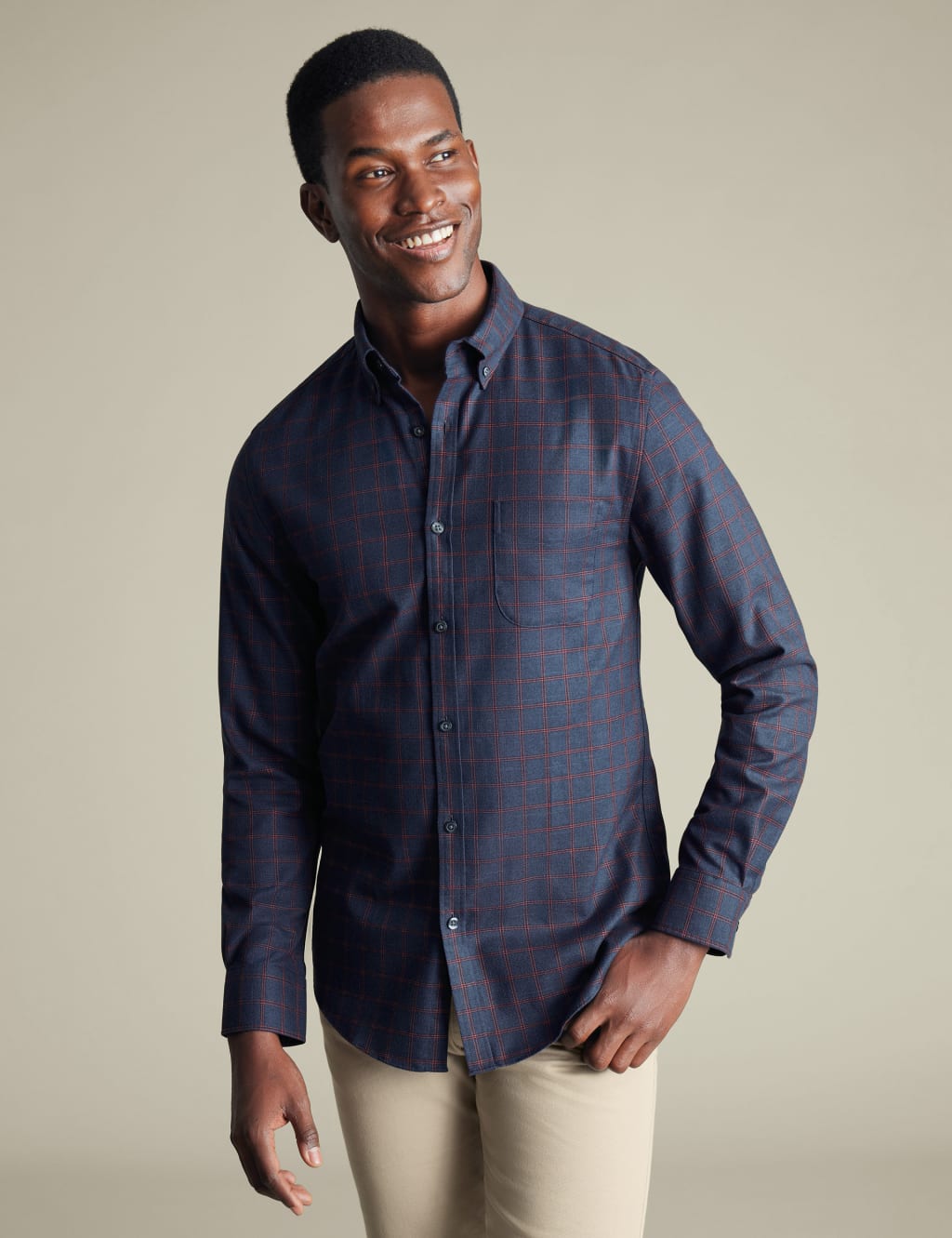 Slim Fit Non Iron Pure Cotton Check Shirt