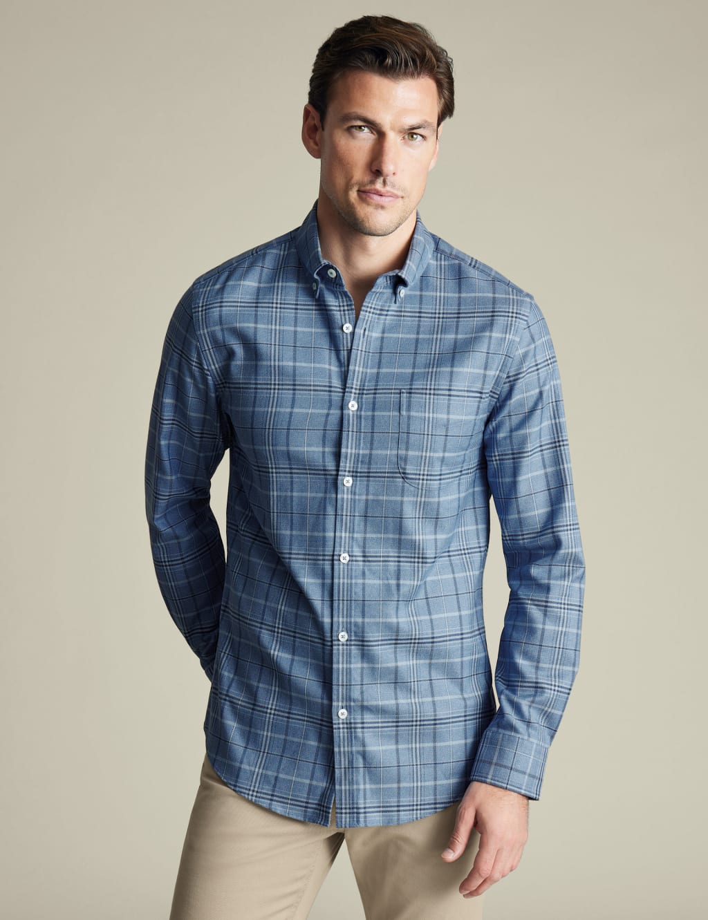 Slim Fit Non Iron Pure Cotton Check Shirt