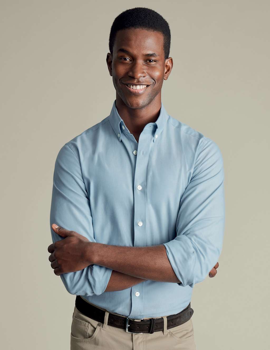 Slim Fit Easy Iron Brushed Cotton Shirt