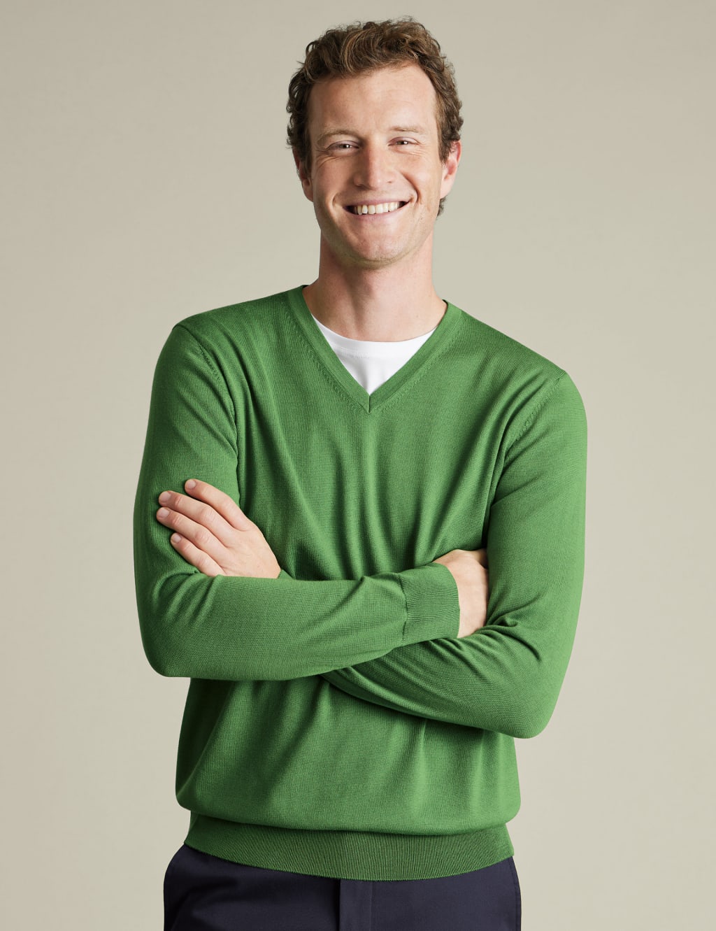 Pure Merino Wool V-Neck Jumper