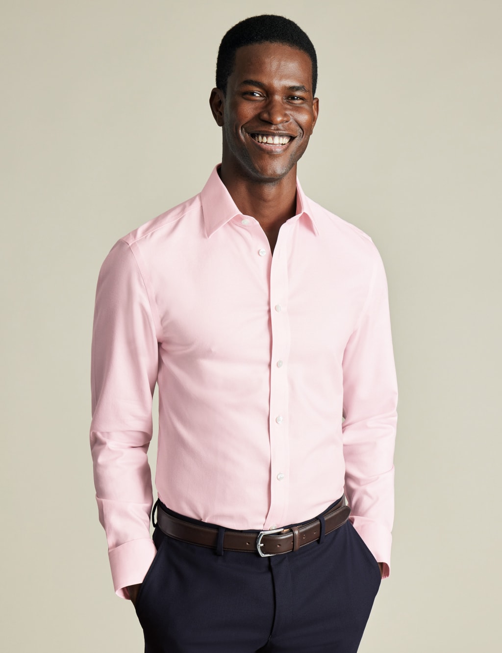 Slim Fit Non Iron Pure Cotton Oxford Shirt