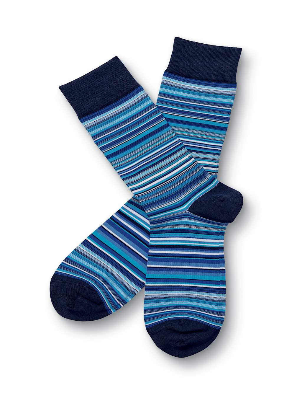 Striped Mercerised Cotton Socks