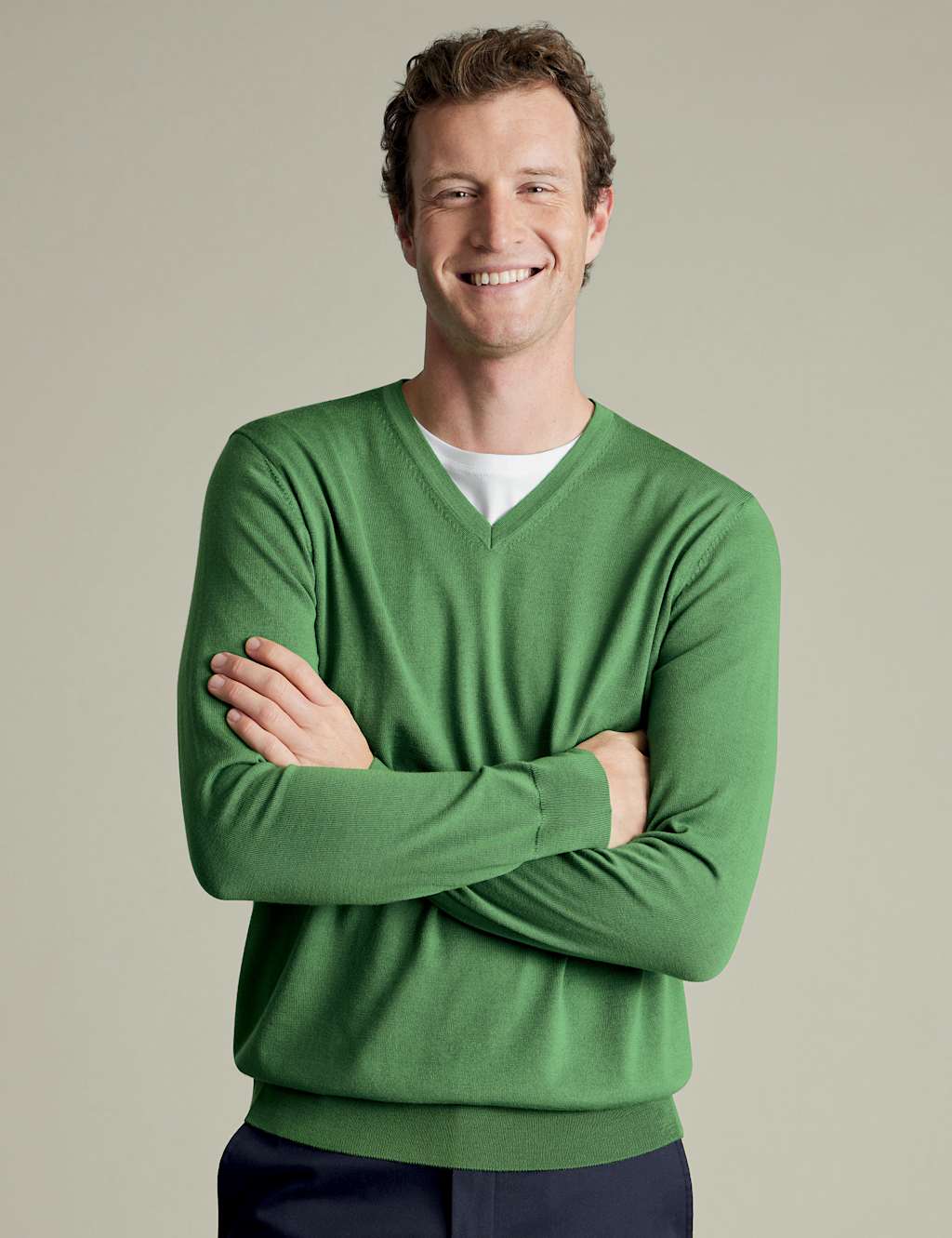 Pure Wool V-Neck Jumper