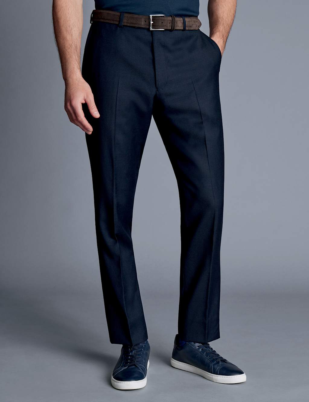 Regular Fit Pure Wool Suit Trousers