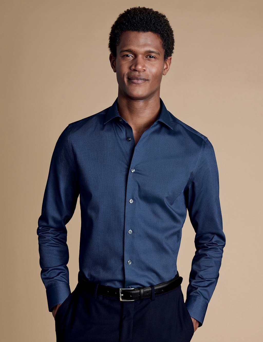 Non Iron Slim Fit Pure Cotton Stretch Shirt