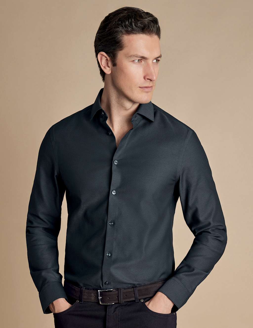Non Iron Slim Fit Pure Cotton Stretch Shirt