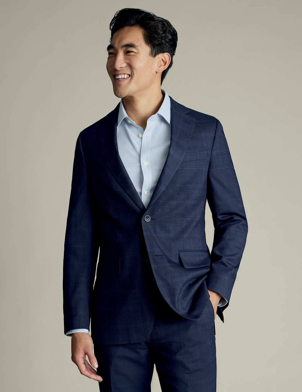 Slim Fit Wool Rich Check Suit Jacket