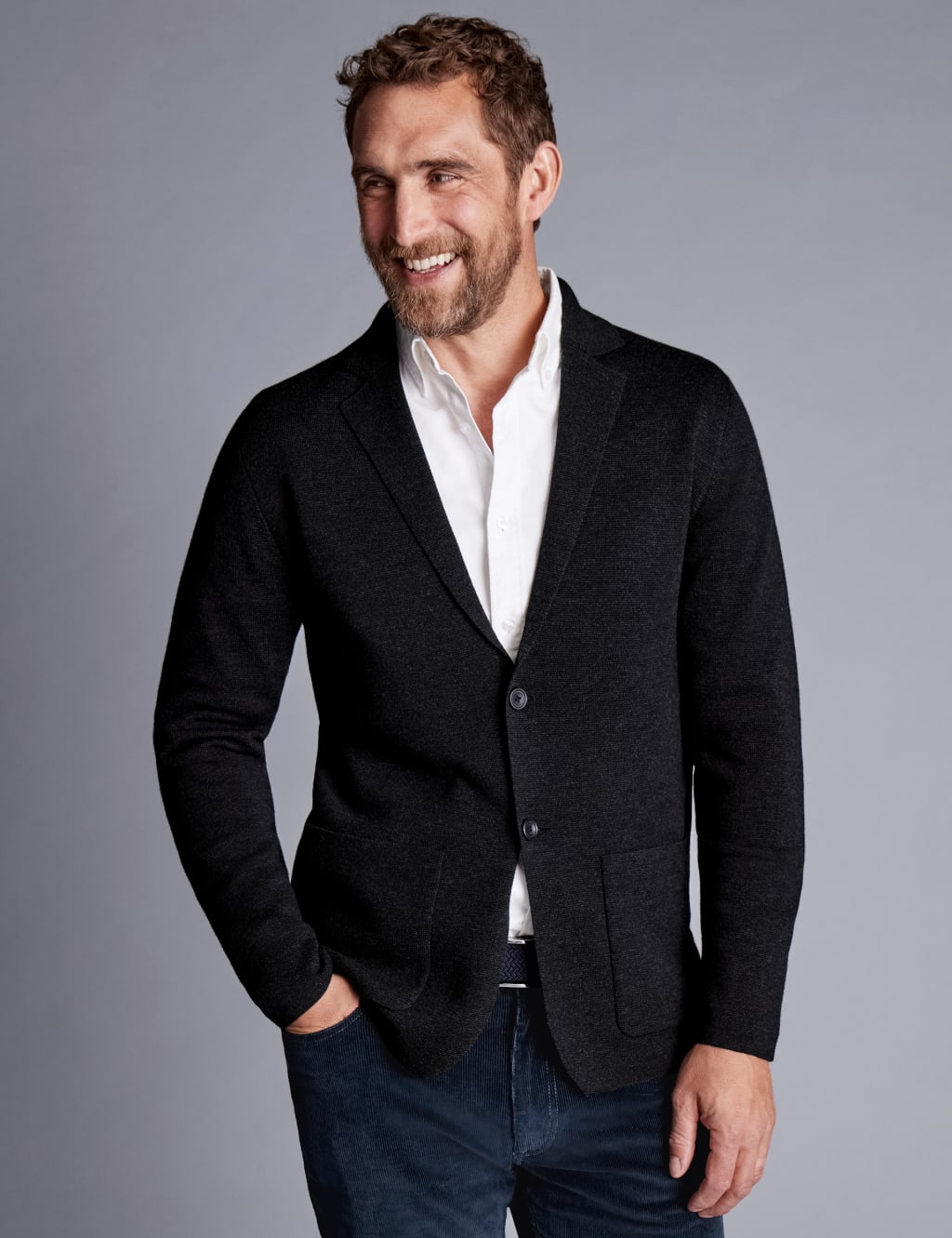 Regular Fit Blazer Black White