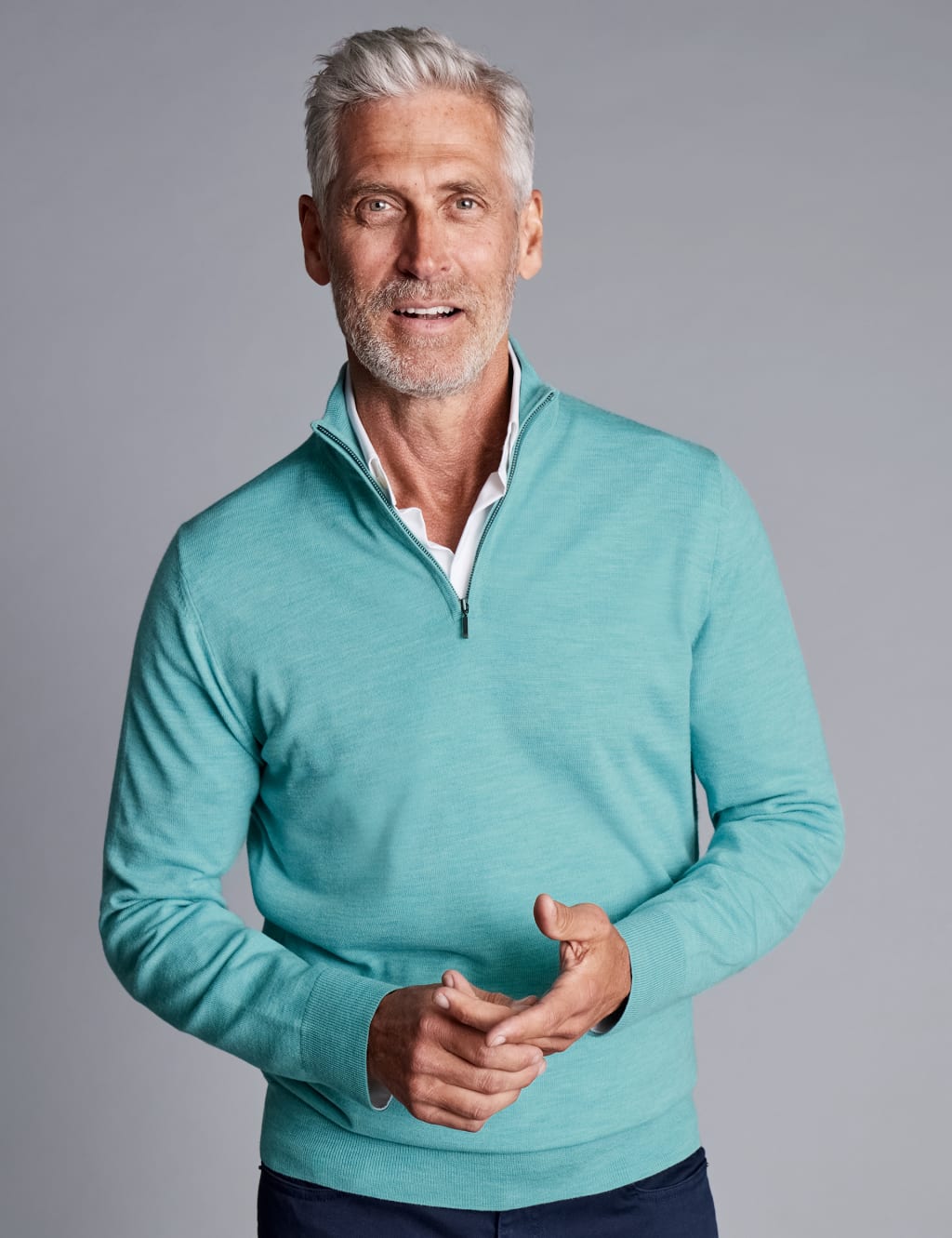 Pure Merino Wool Half Zip Jumper