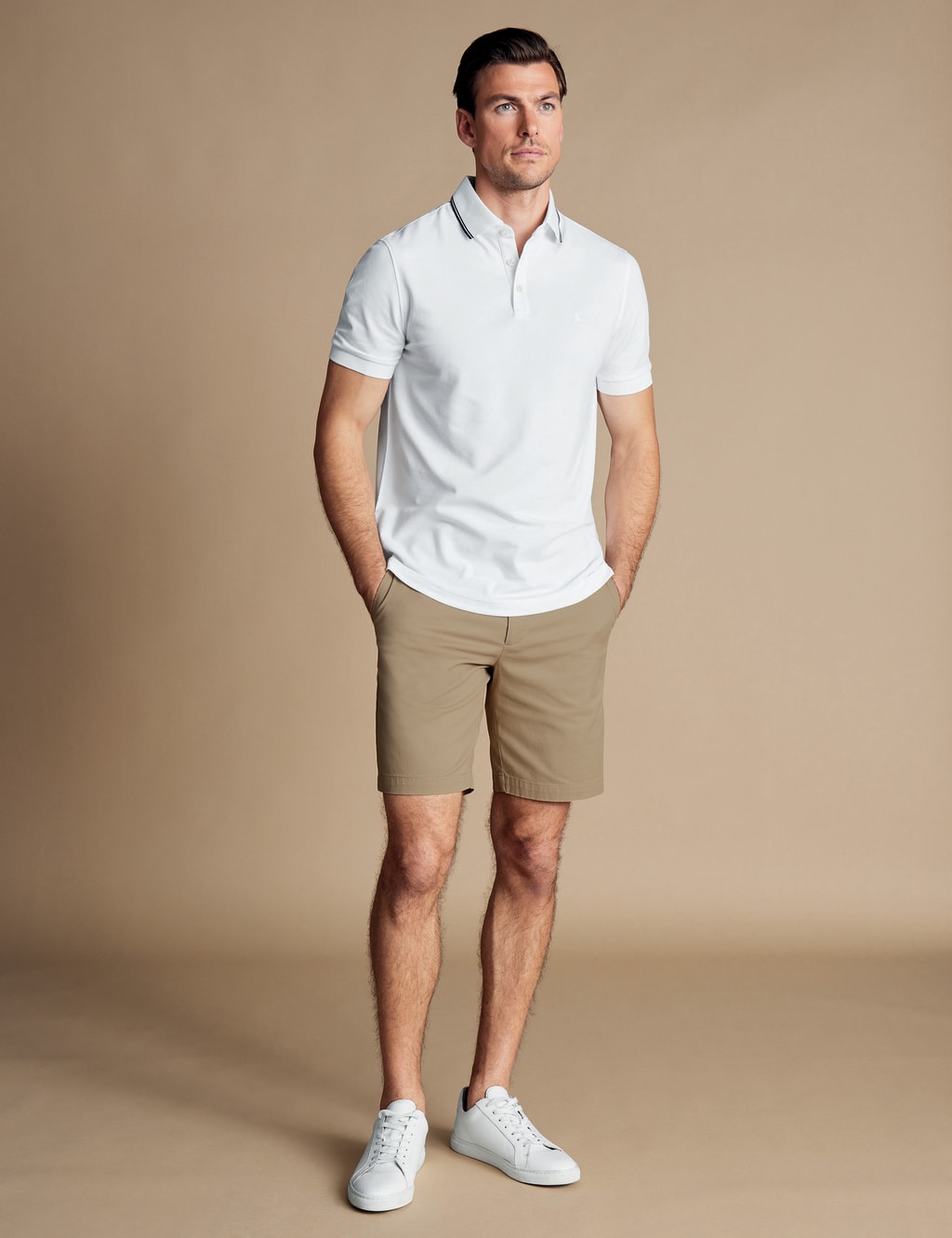 Charles Tyrwhitt Men's Cotton Shorts - 36 - Taupe - Available at M&S