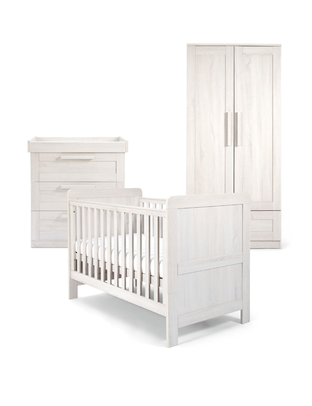 Atlas 3 Piece Cotbed Range with Dresser and Wardrobe