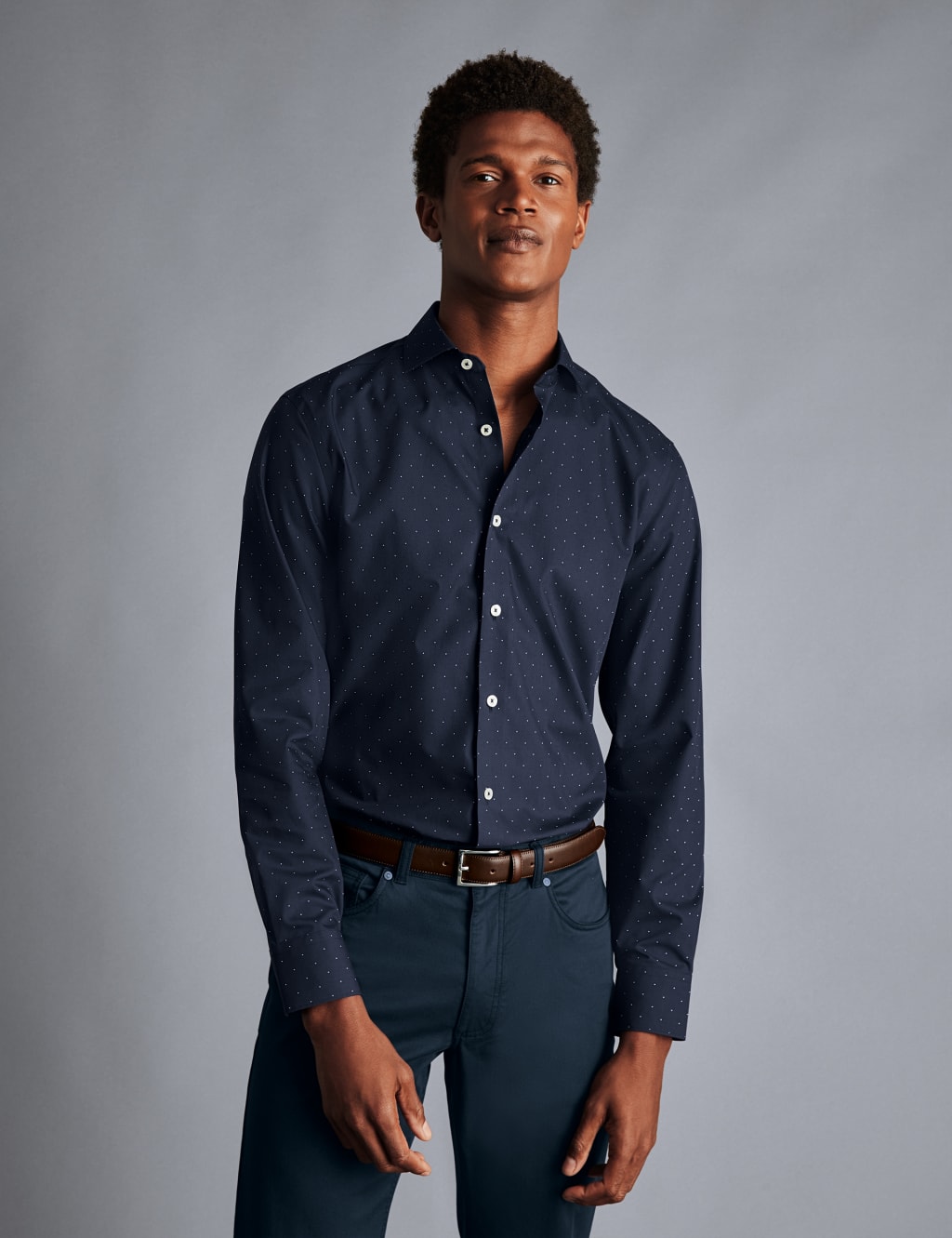 Slim Fit Non Iron Pure Cotton Print Shirt