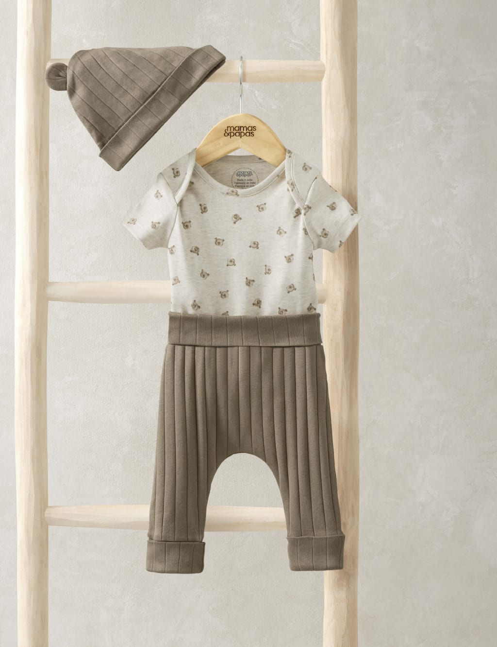 3pc Pure Cotton Patterned Outfit (0-12 Mths)