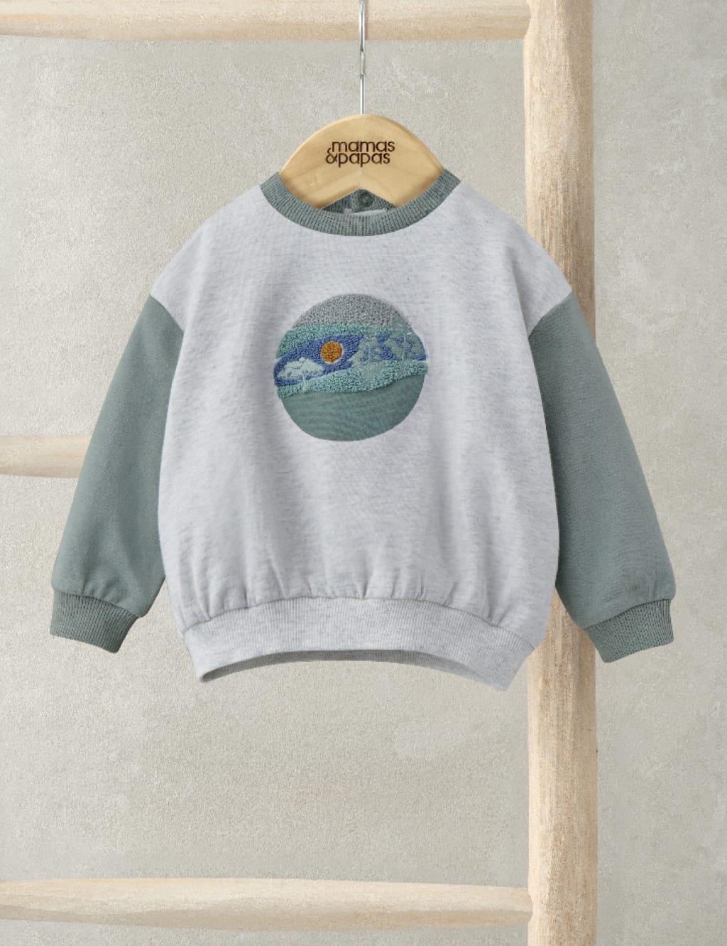 Pure Cotton Embroidered Sweatshirt (0-3 Yrs)