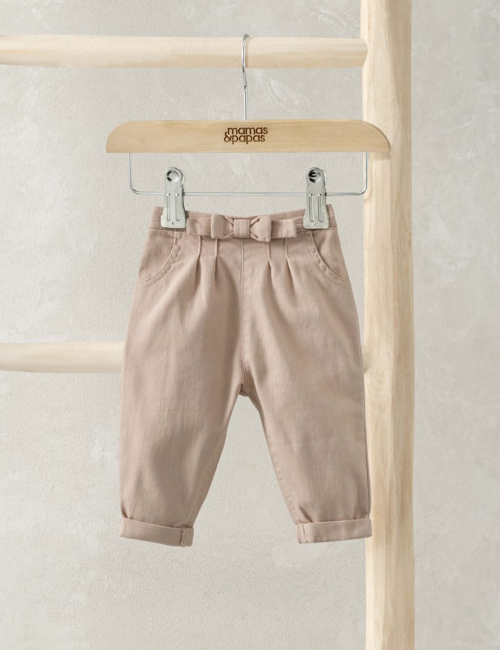 Pure Cotton Bow Trousers (0-3 Yrs)