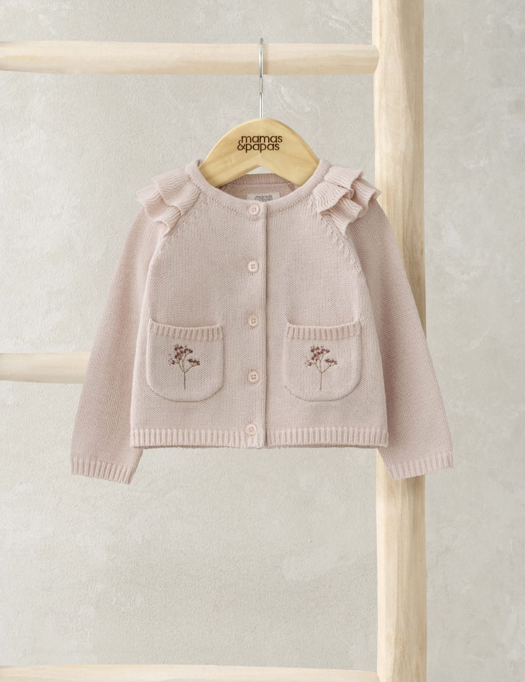 Pure Cotton Frill Detail Cardigan (0-12 Mths)