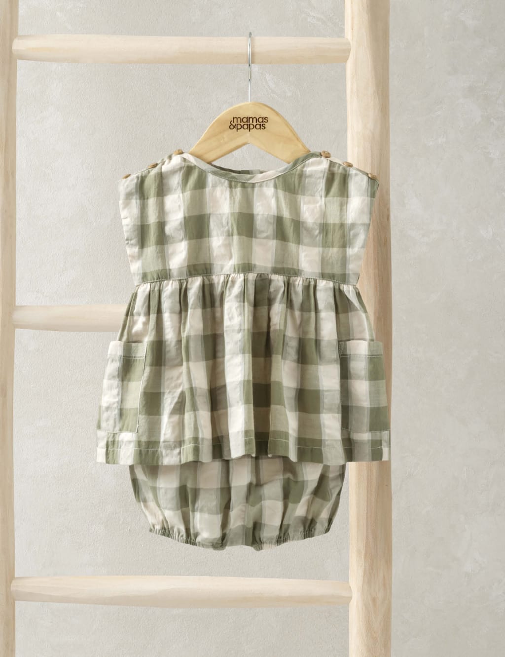 Pure Cotton Gingham Dress and Bloomers (0 Mths-3 Yrs)