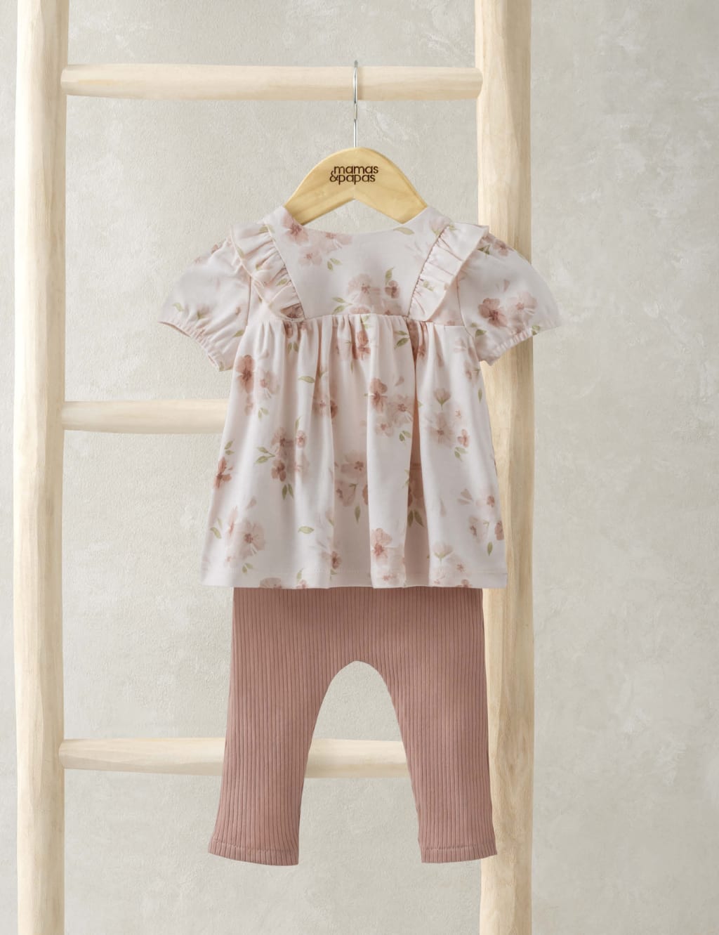 2pc Cotton Rich Floral Top & Bottom Outfit (0-12 Mths)