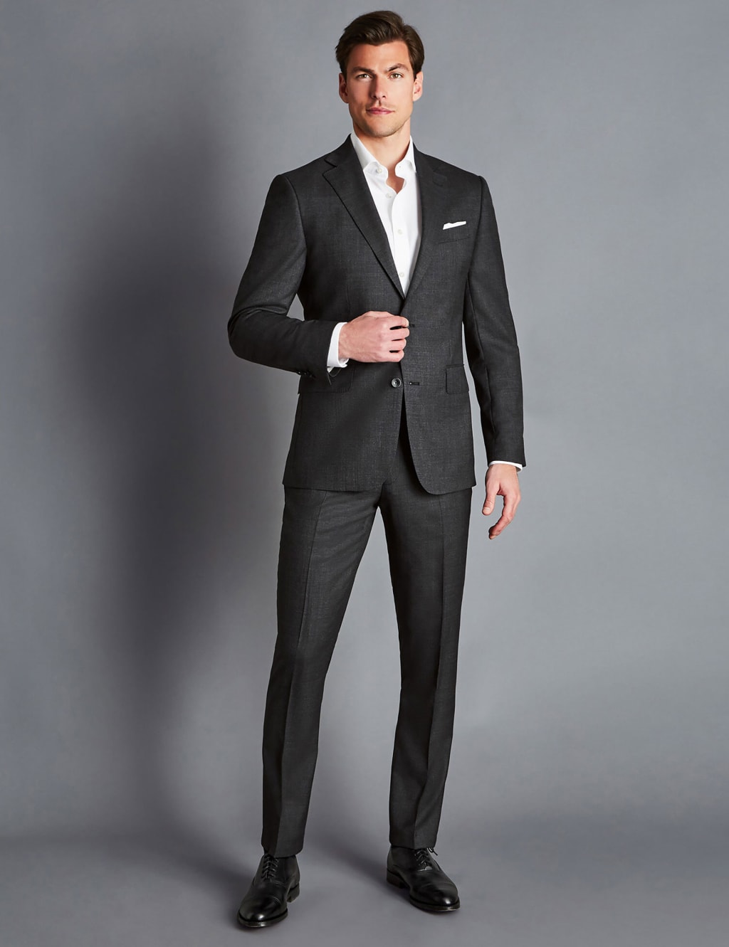 Slim Fit Super 120s Wool Suit Trousers