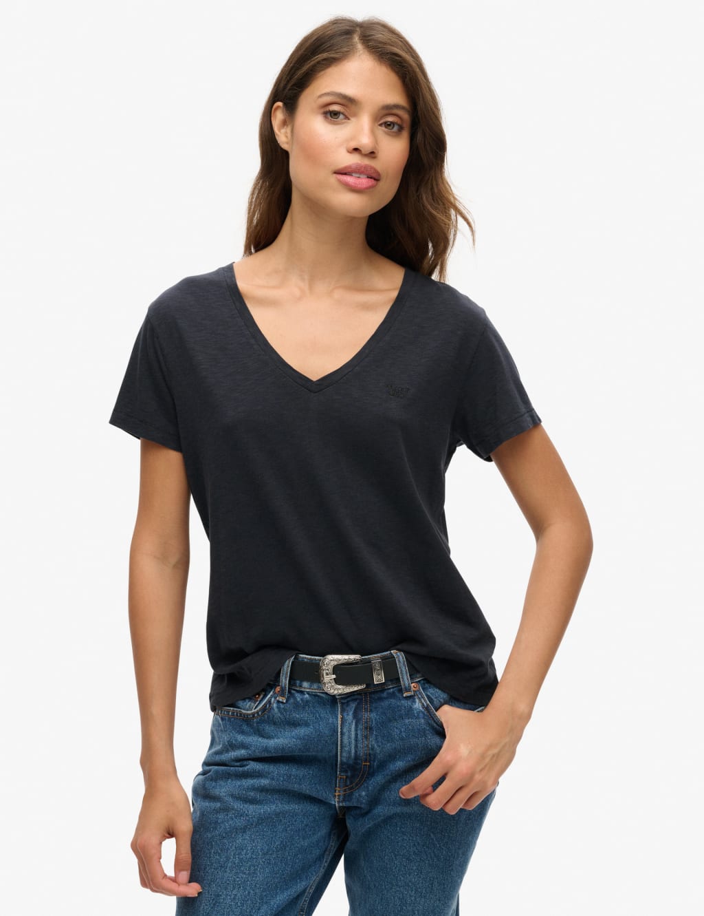 Cotton Rich V-Neck Relaxed T-Shirt