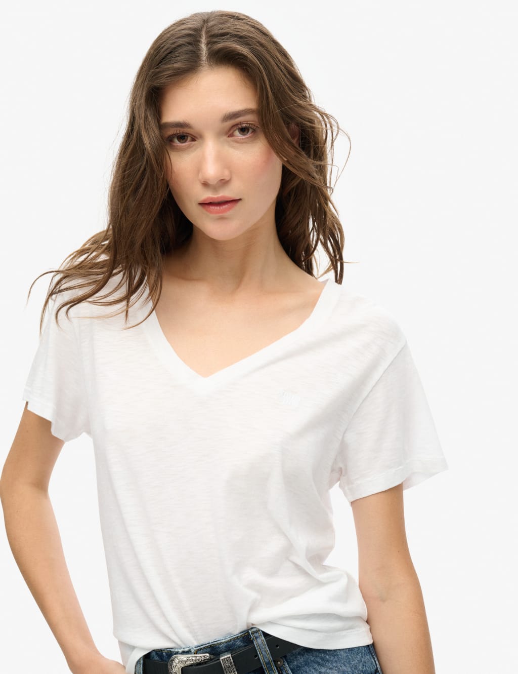 Cotton Rich V-Neck Relaxed T-Shirt