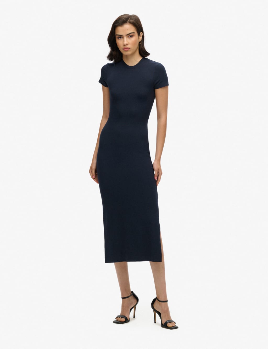 Cut Out Detail Midi Bodycon T-Shirt Dress