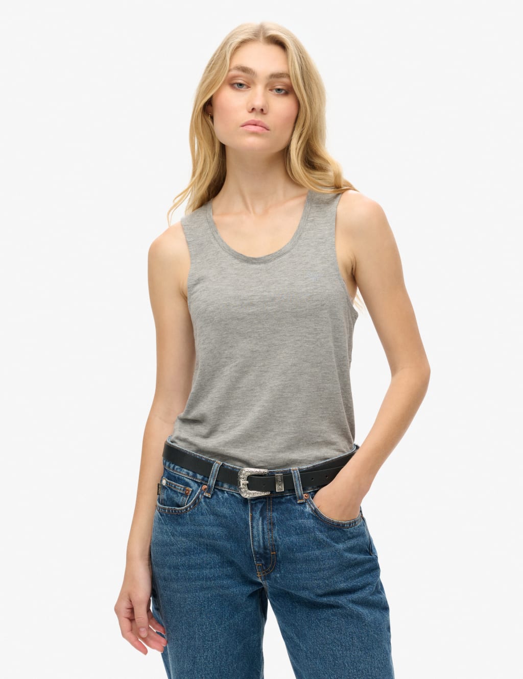 Cotton Rich Scoop Neck Tank Top