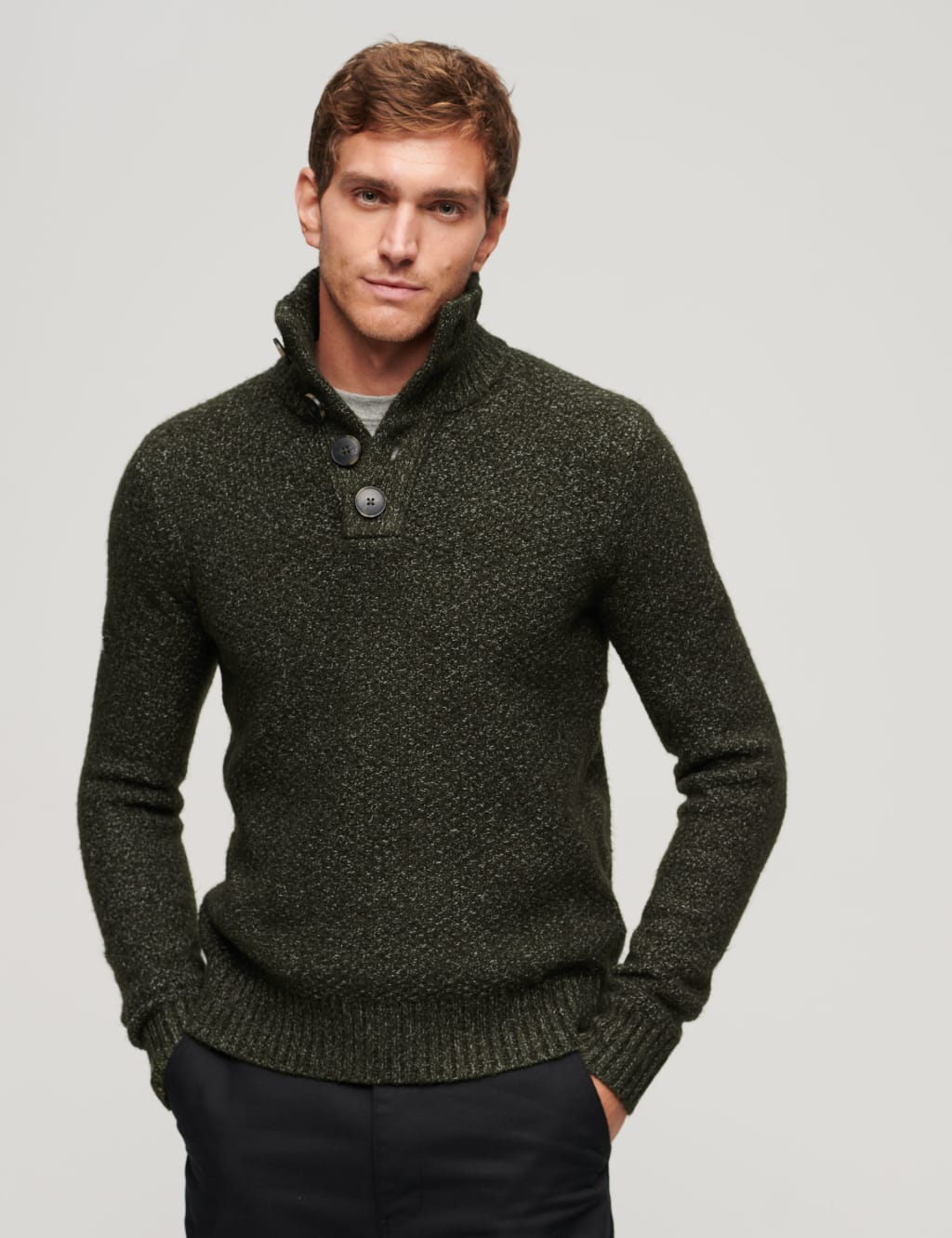 Textured Funnel Neck Jumper