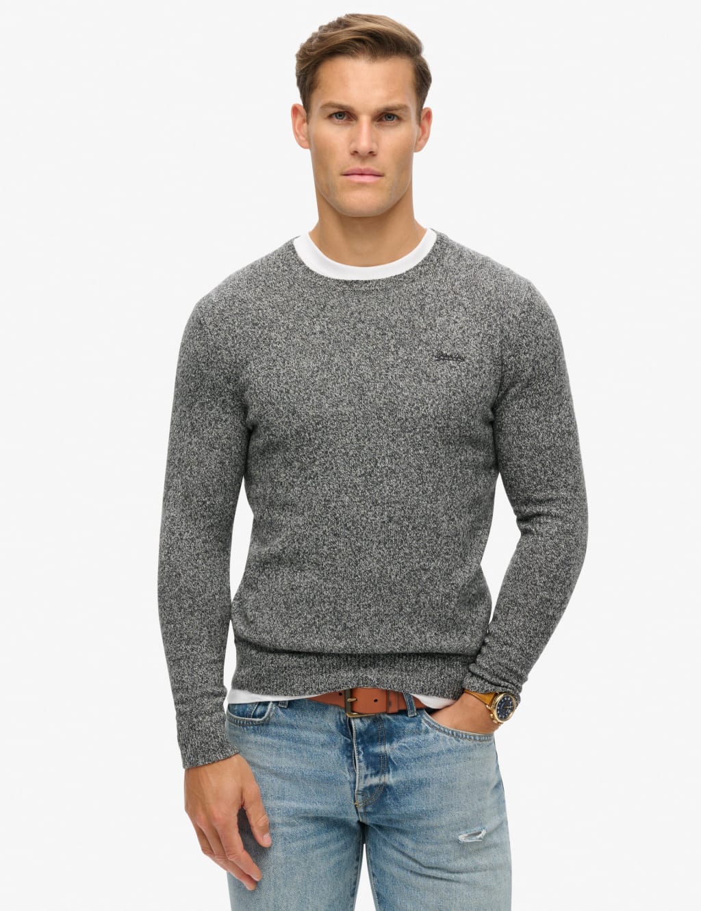 Wool Blend Crew Neck Jumper