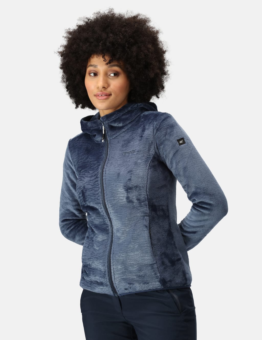Julissa III Zip Up Textured Hooded Fleece