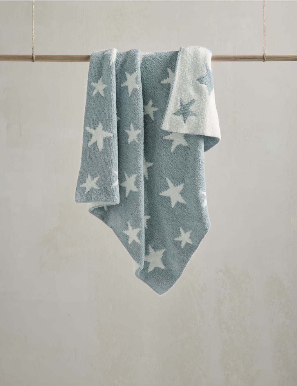 Chenille Blanket - Blue Star