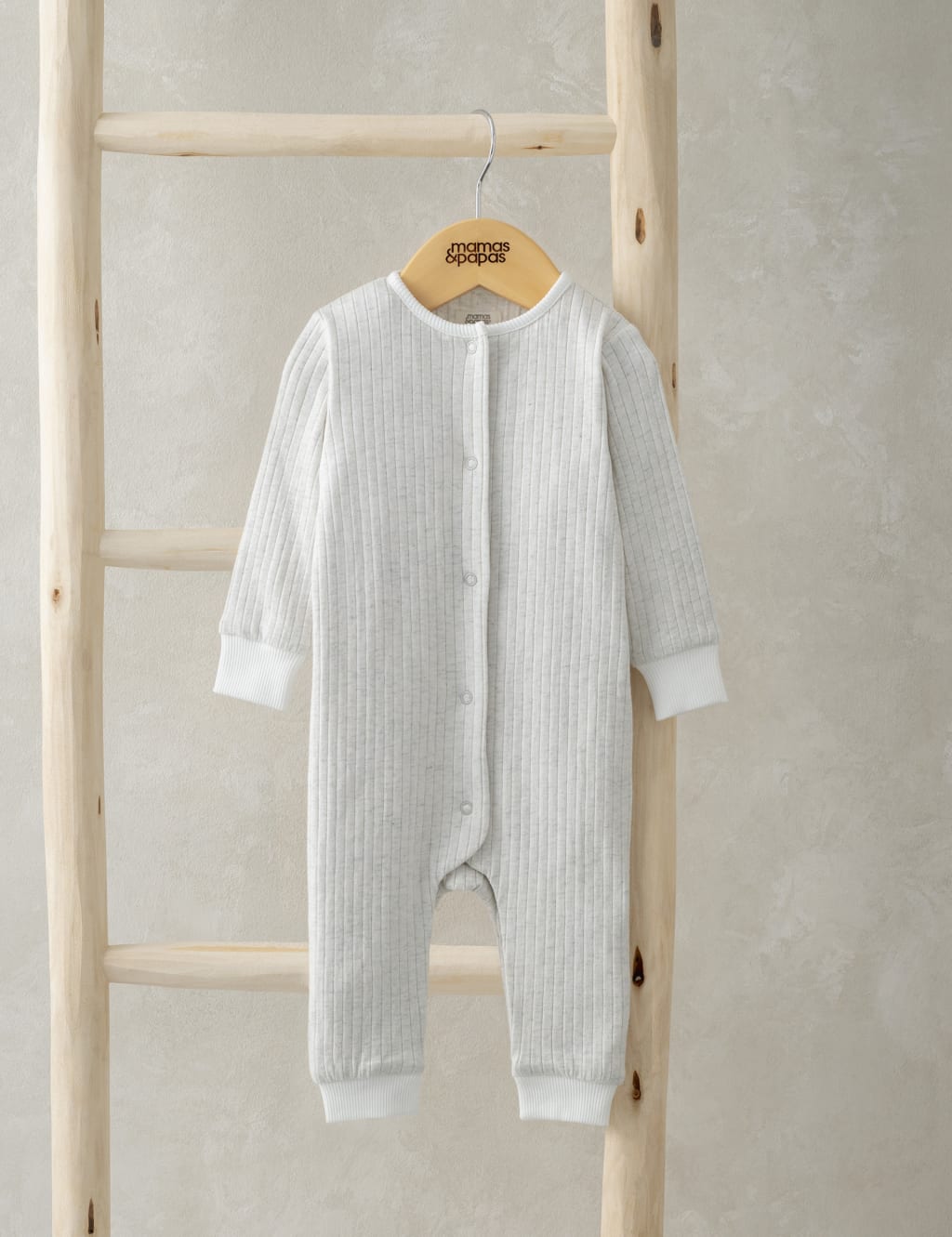 Pure Cotton Ribbed Romper (0-6 Mths)