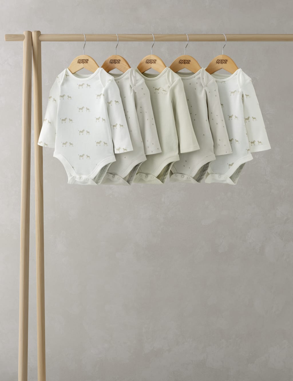 5pk Pure Cotton Animal Bodysuits (0-24 Mths)