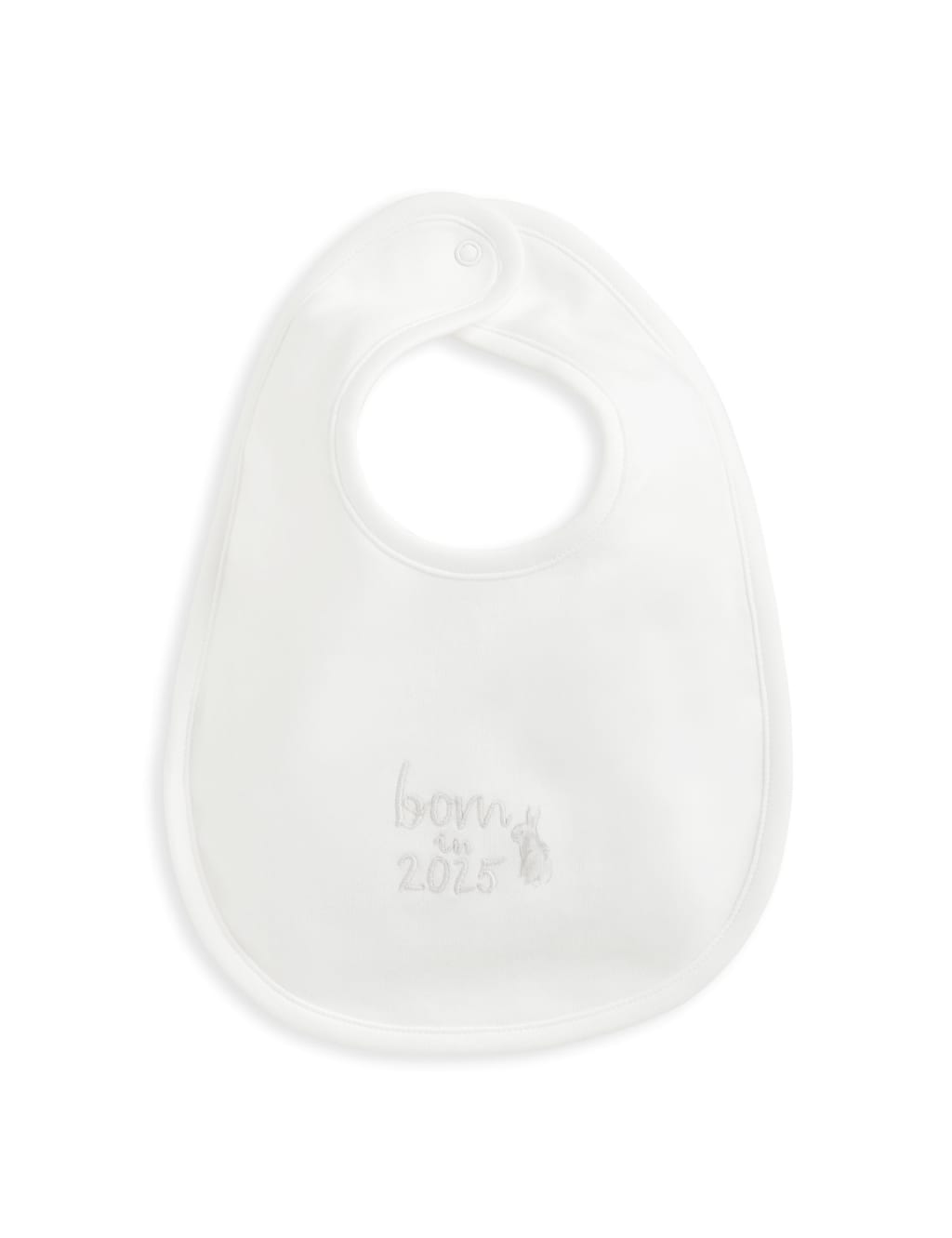 Pure Cotton Born in 2025 Dribble Bib