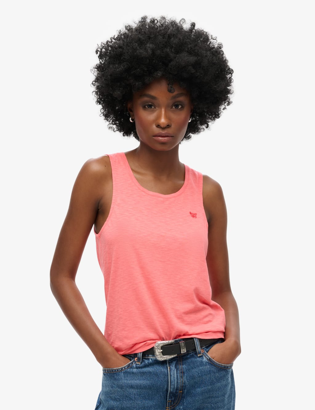 Cotton Rich Scoop Neck Tank Top