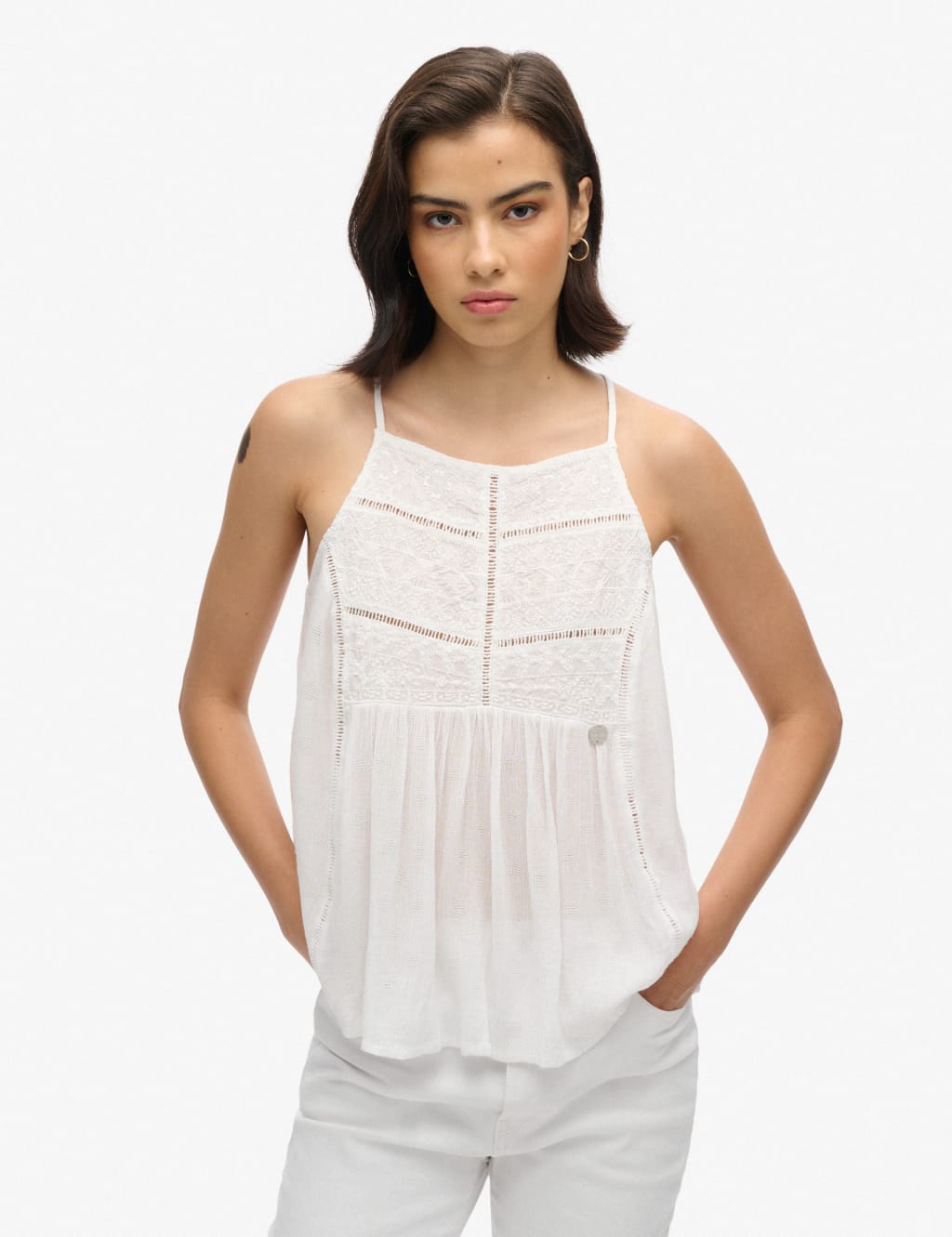 Lace Insert Cami Top