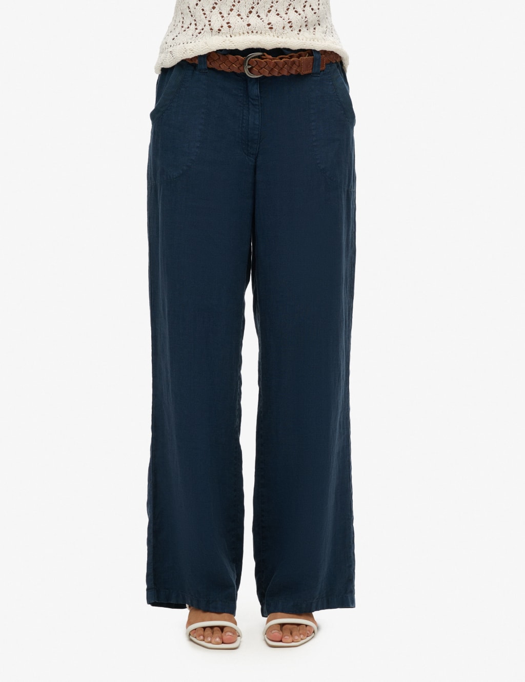 Pure Linen Wide Leg Trousers