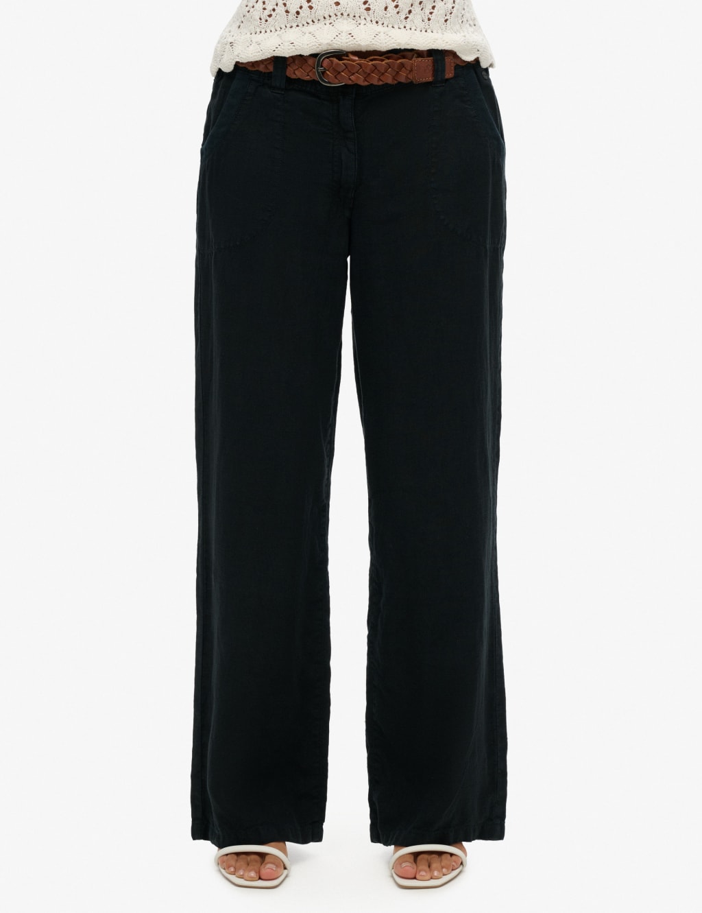 Pure Linen Wide Leg Trousers