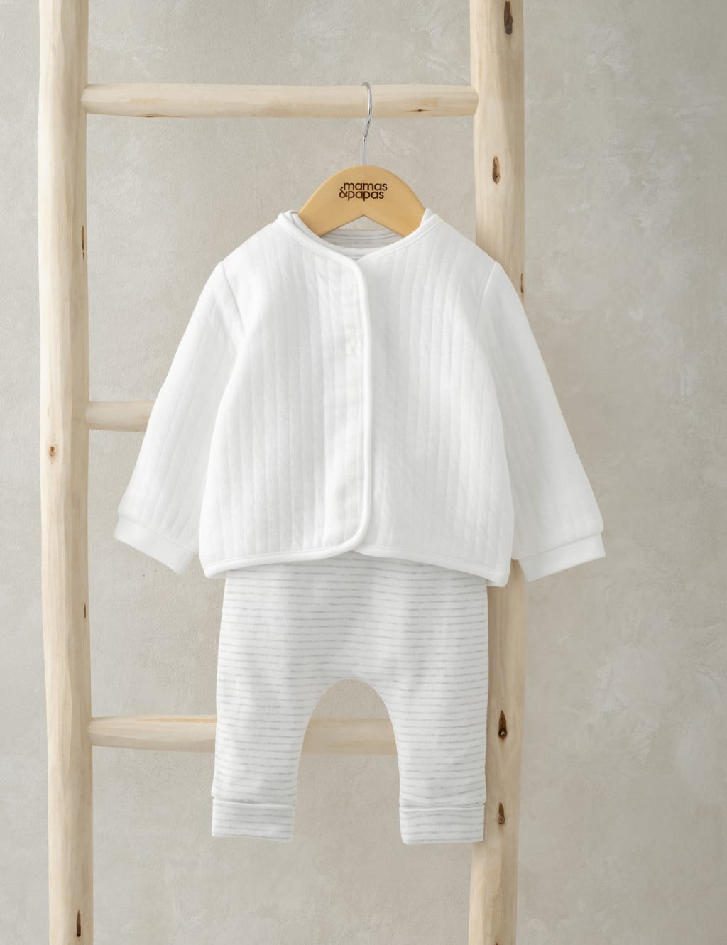 3pc Cotton Rich Striped Outfit (0-6 Mths)