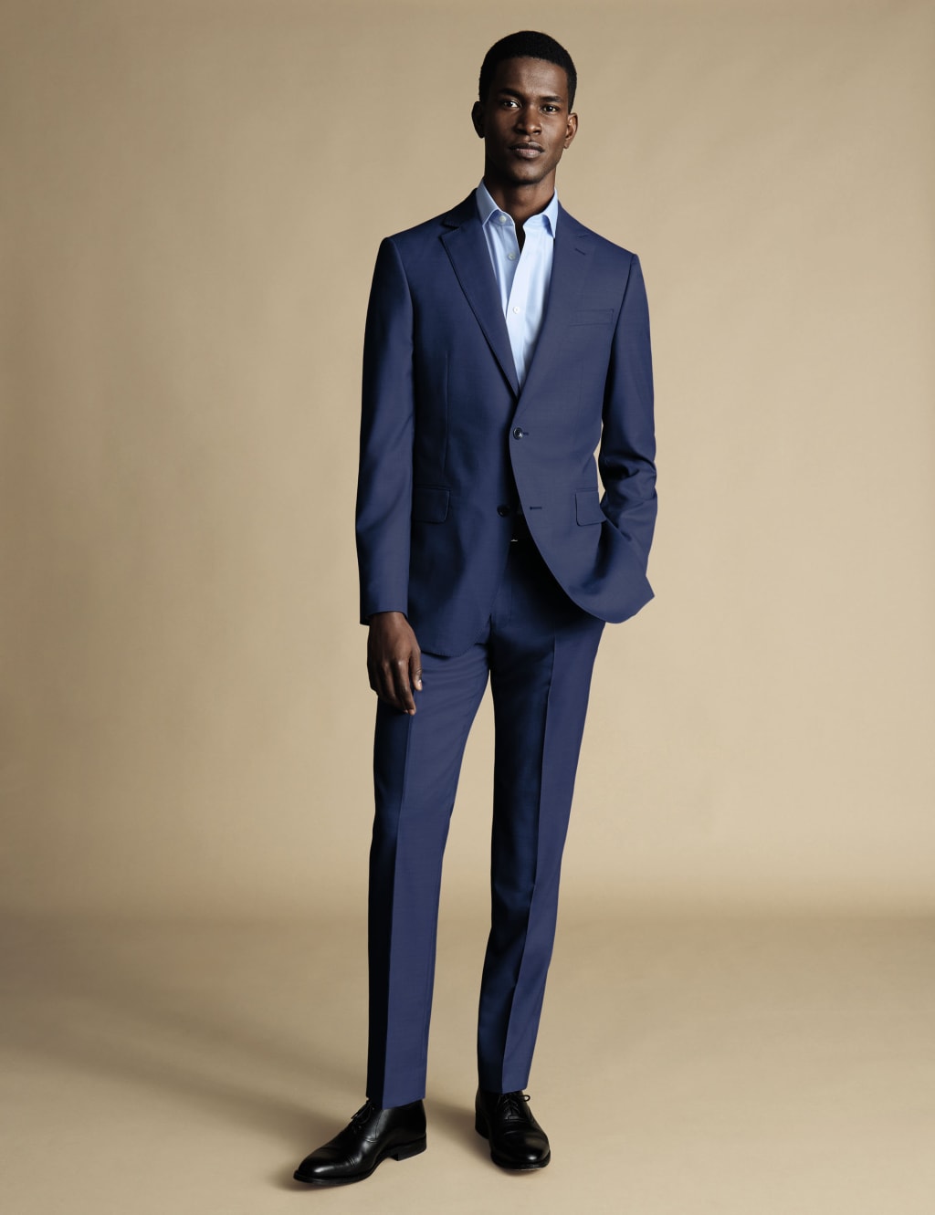 Slim Fit Pure Wool Sharkskin Suit Jacket