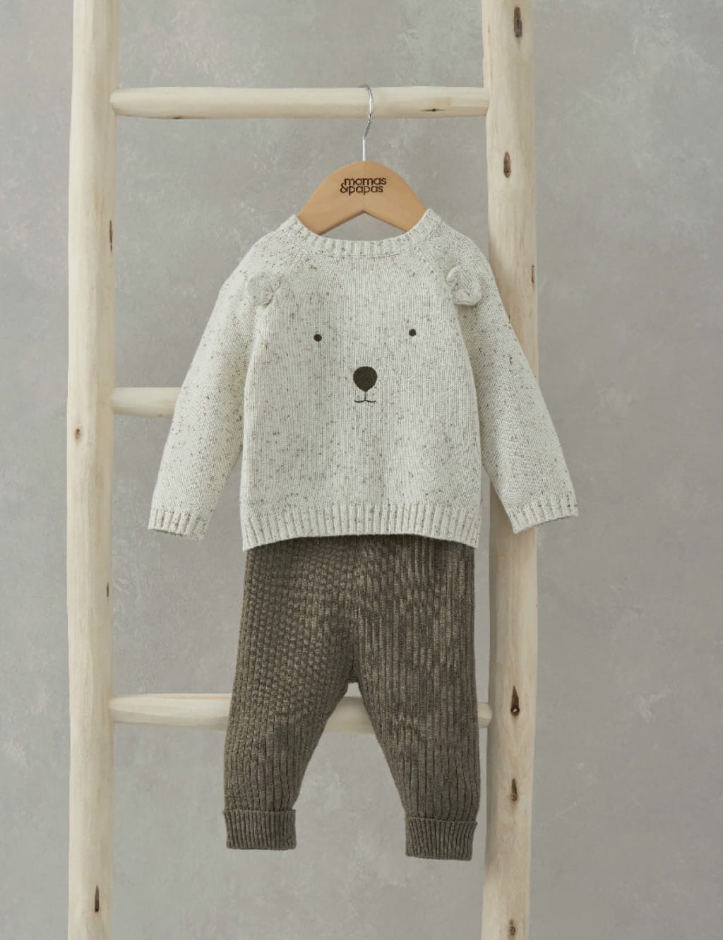 2pc Pure Cotton Knitted Bear Outfit (7lbs-1 Yrs)