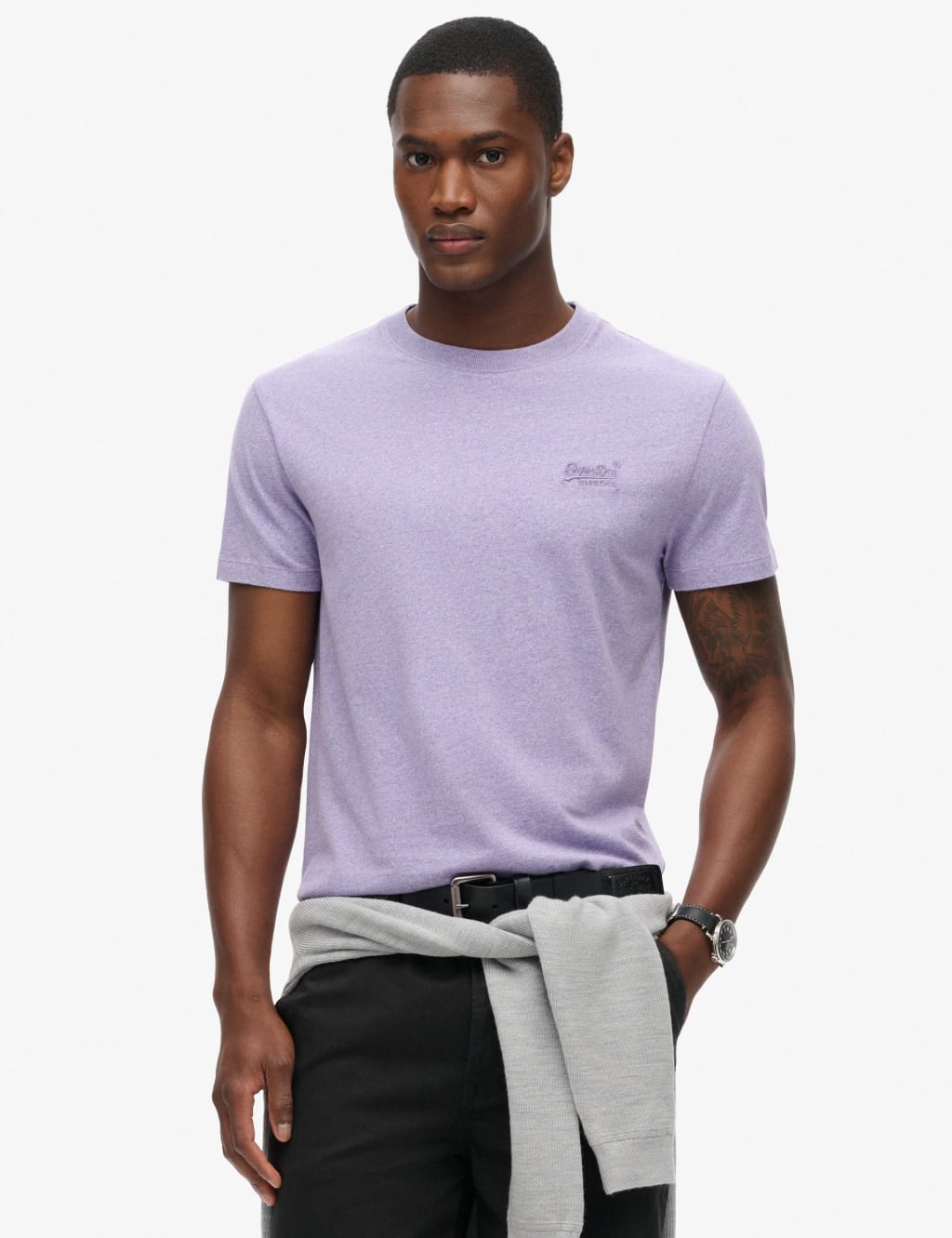 Superdry Men's Cotton T-Shirt - L - Purple, Purple,Blue,Green
