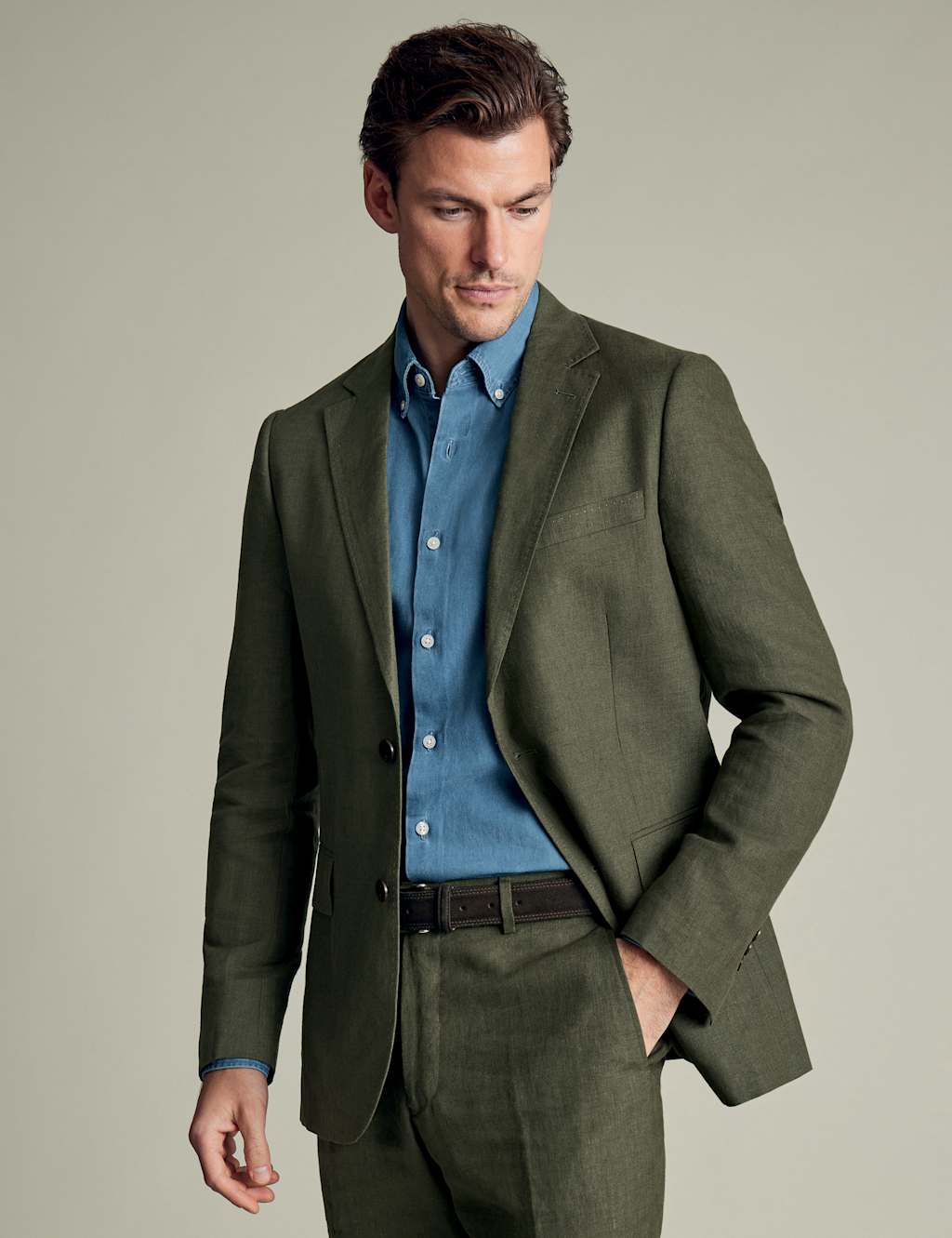 Slim Fit Pure Linen Suit Jacket
