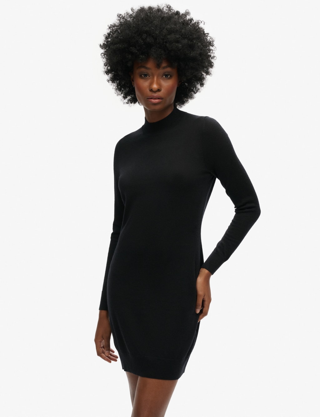 Pure Merino Wool Knitted Mini Relaxed Dress
