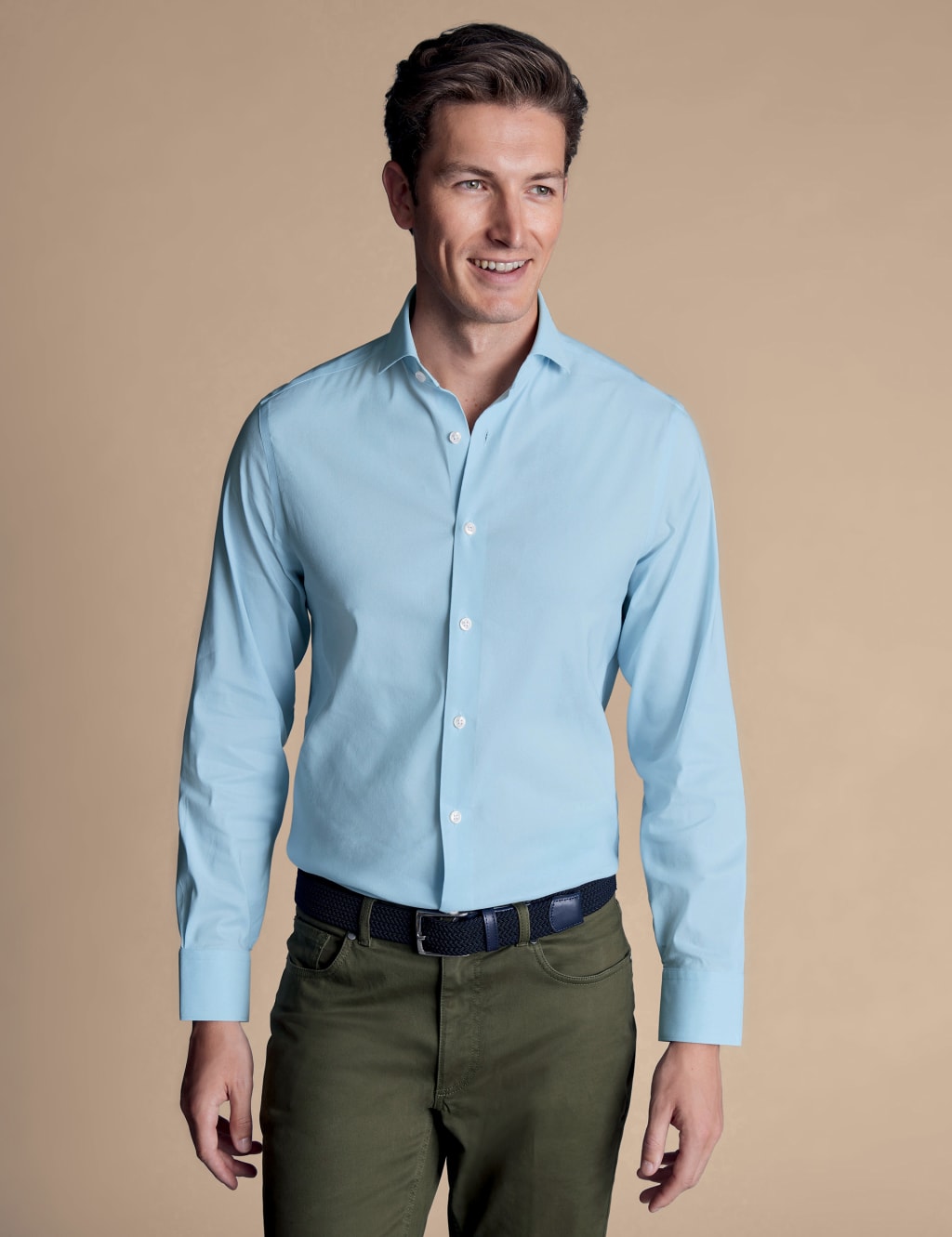 Non Iron Slim Fit Cotton Rich Twill Shirt